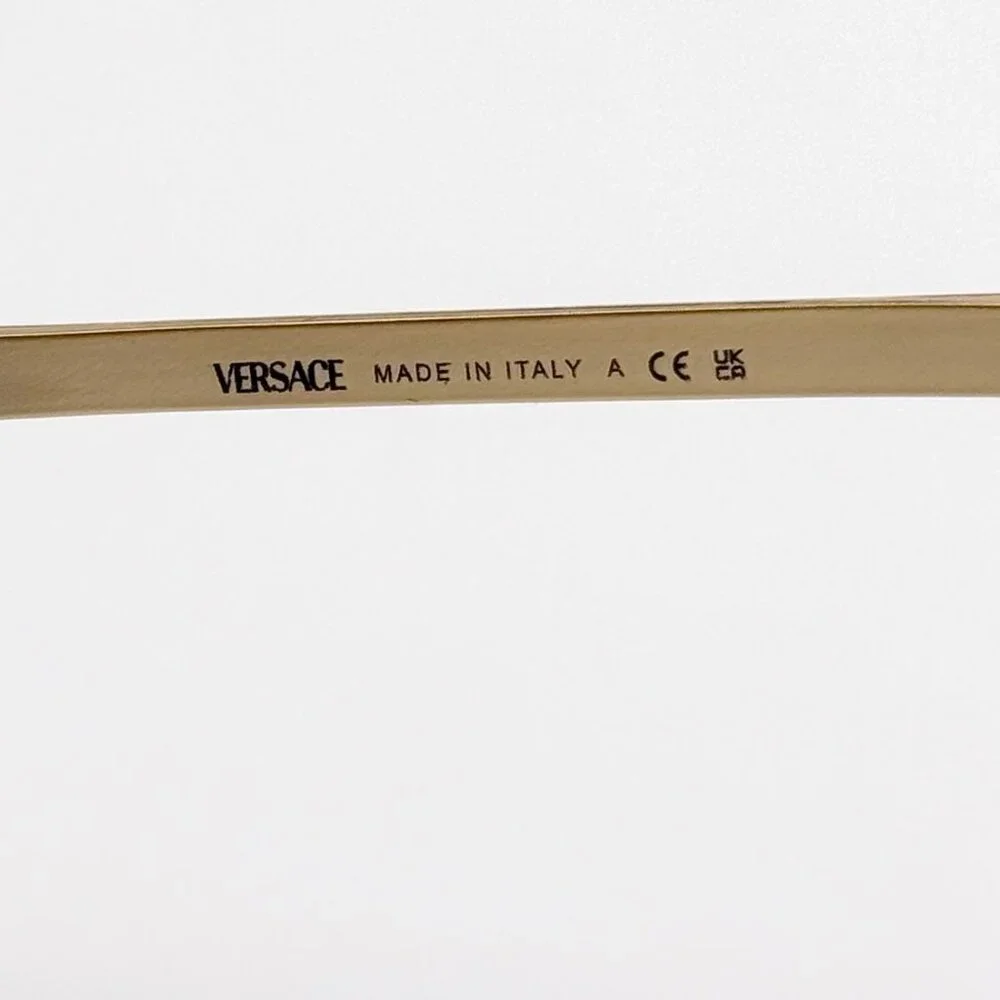 NEW VERSACE SUNGLASSES VE2284 1002/6G GOLD MEN EYEWEAR VE2284 10026G